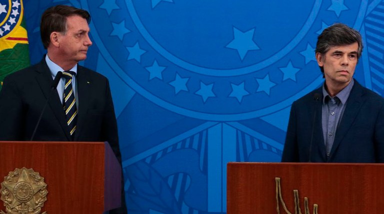 Jair Bolsonaro e Nelson Teich