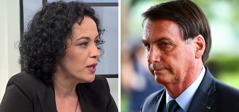 Marcia Tiburi e Jair Bolsonaro