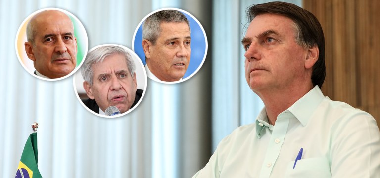 Luiz Eduardo Ramos, General Heleno, General Braga Netto e Jair Bolsonaro