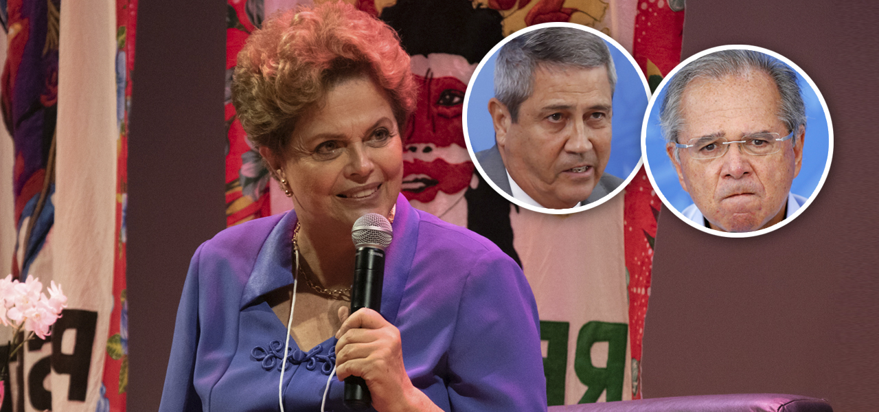 Dilma Rousseff, General Braga Netto e Paulo Guedes