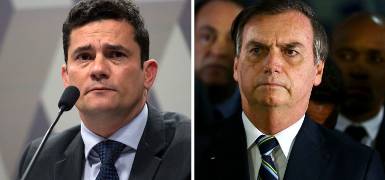 Ex-juiz Sergio Moro durante anúncio do pedido demissão do cargo de ministro da Justiça 24/04/2020