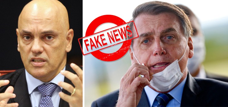 Alexandre de Moraes e Jair Bolsonaro