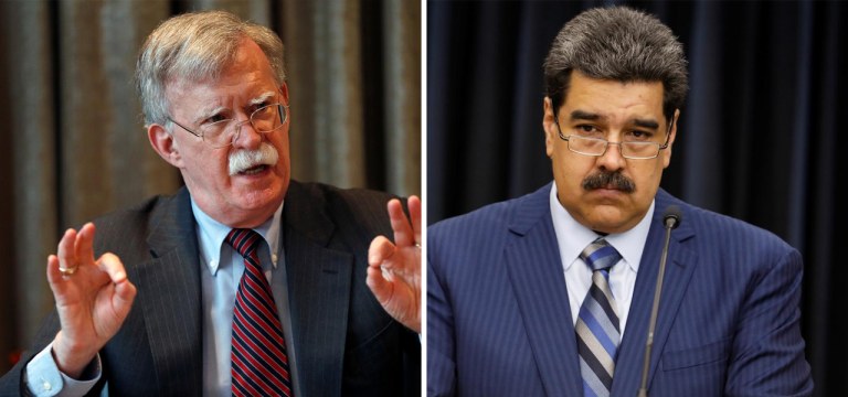 John Bolton e Nicolás Maduro