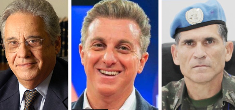 Fernando Henrique Cardoso, Luciano Huck e Santos Cruz