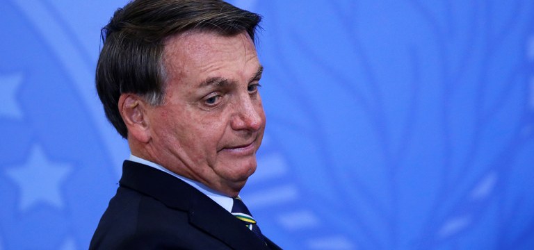 Bolsonaro, em evento no Planalto, em Brasília 17/6/2020