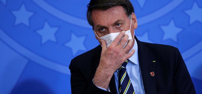 Presidente Jair Bolsonaro participa de cerimônia no Palácio do Planalto no mês passado 17/06/2020