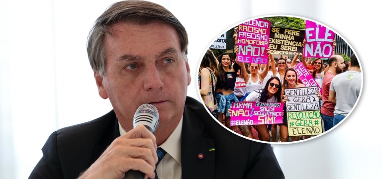 Jair Bolsonaro e manifestação contra ele