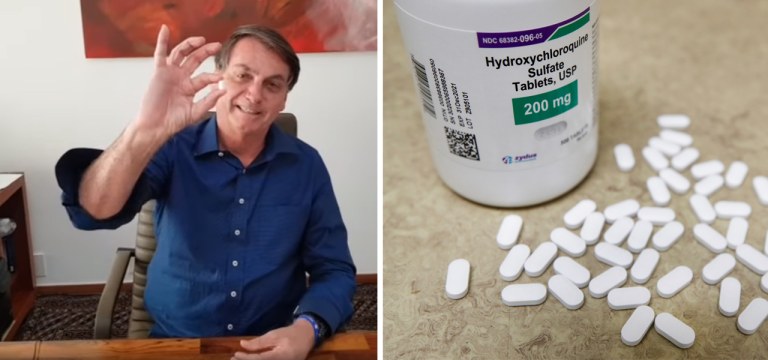 Jair Bolsonaro toma cloroquina