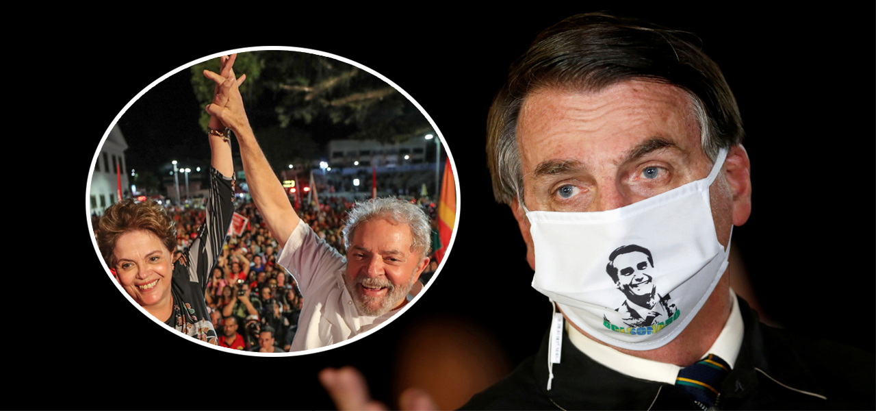 Dilma Roussef, Lula e Jair Bolsonaro