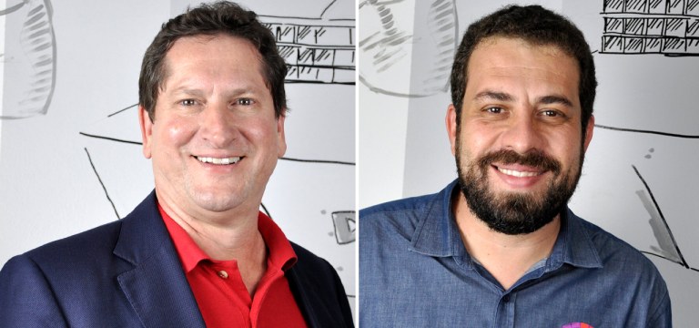 Jilmar Tatto (PT) e Guilherme Boulos (PSOL)