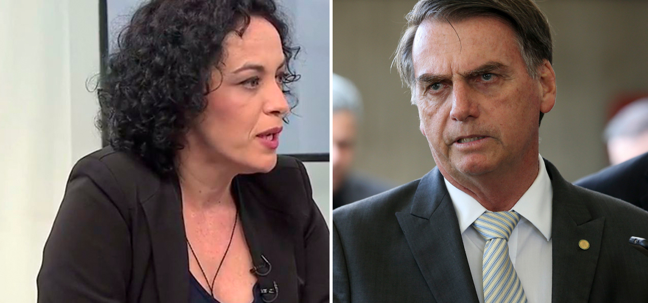 Marcia Tiburi e Jair Bolsonaro