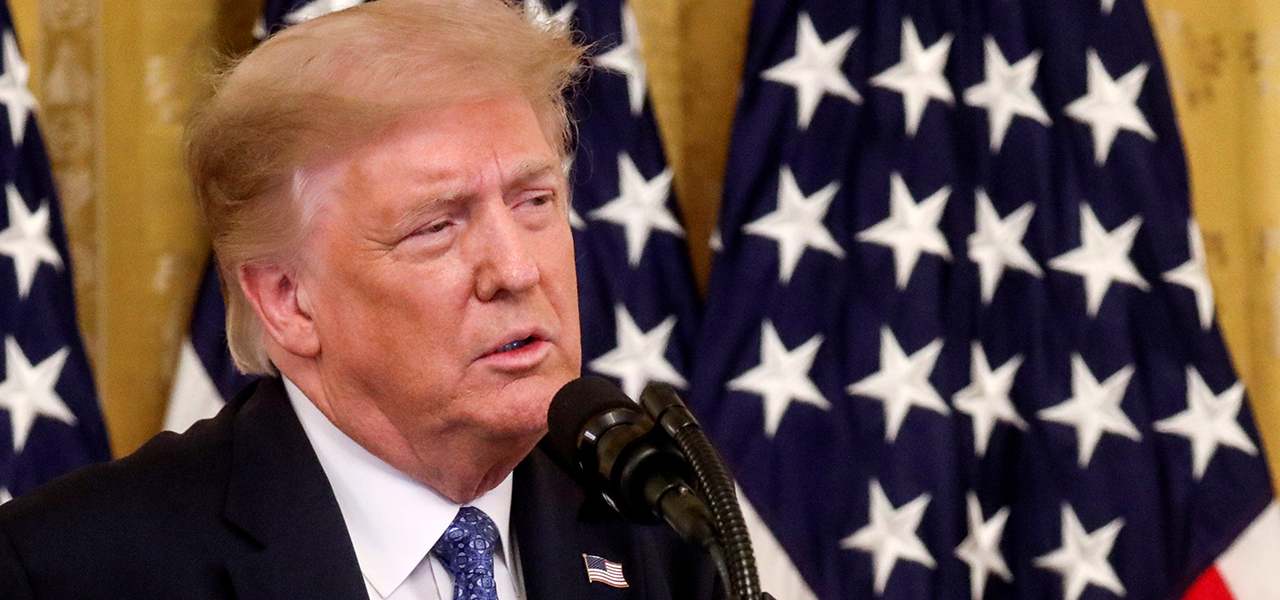 Presidente dos EUA, Donald Trump, na Casa Branca 22/07/2020