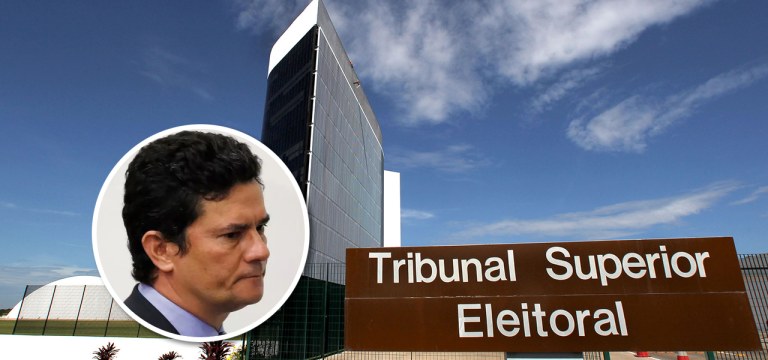 Sérgio Moro e fachada do TSE