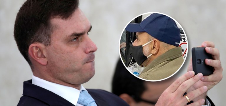 Flávio Bolsonaro e Fabrício Queiroz