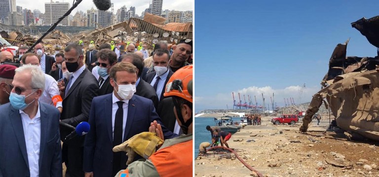 Emmanuel Macron (França) no Líbano