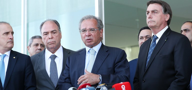 Paulo Guedes durante coletiva, após encontro com parlamentares 1 de setembro de 2020