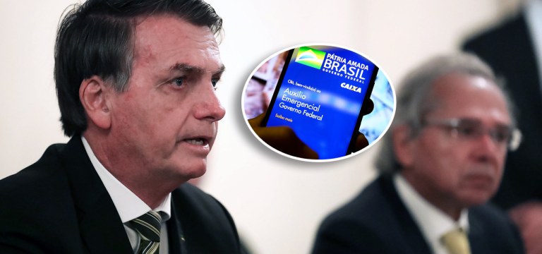 Jair Bolsonaro com Paulo Guedes
