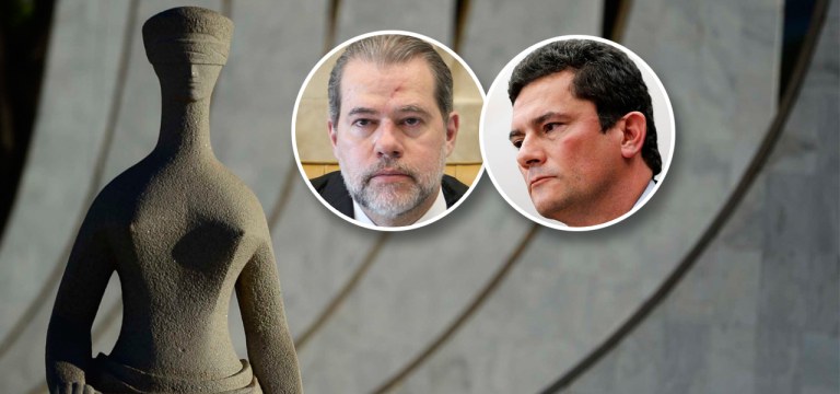 Fachada do STF, Ministro Dias Toffoli e Sérgio Moro