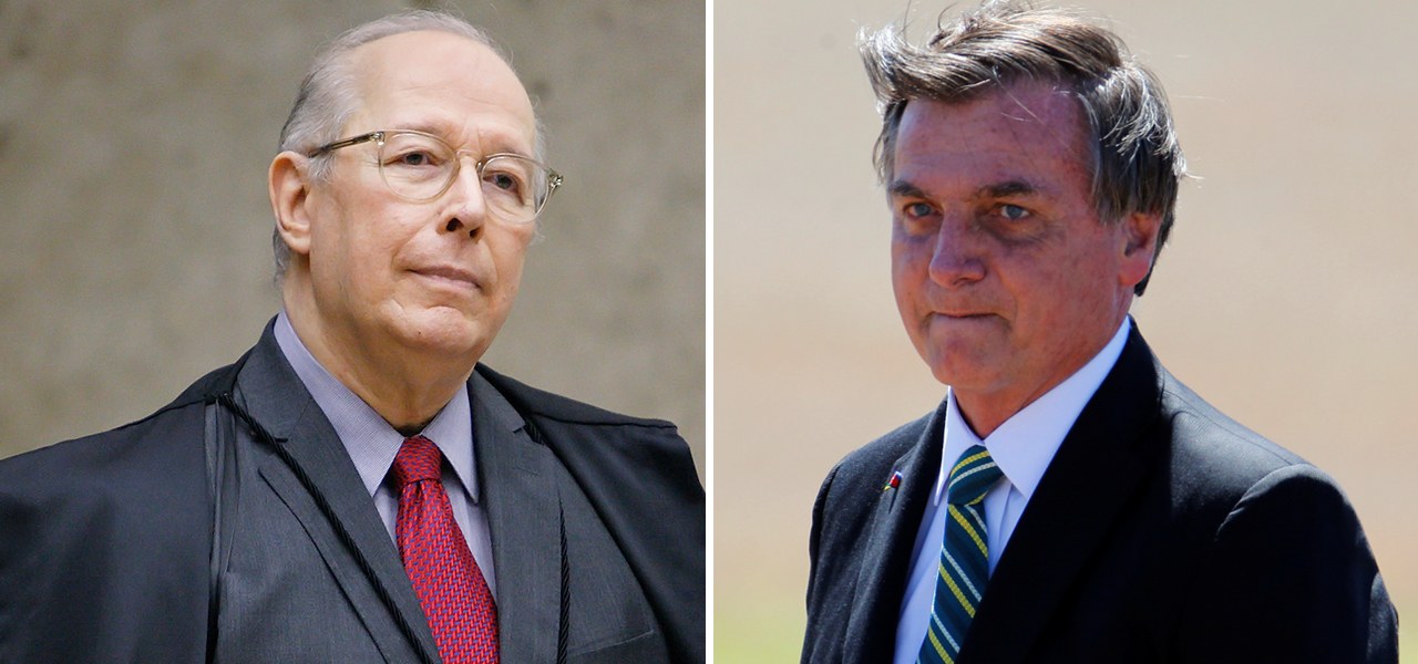 Ministro Celso de Mello e Jair Bolsonaro