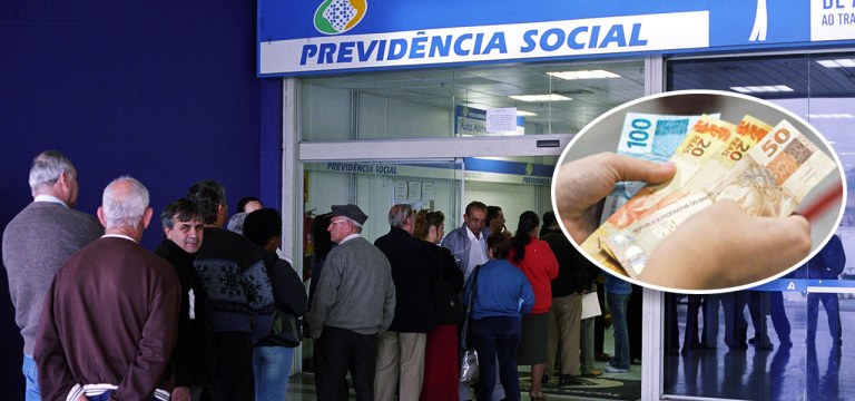 Fila de pessoas na Previdência Social