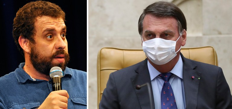 Guilherme Boulos e Jair Bolsonaro