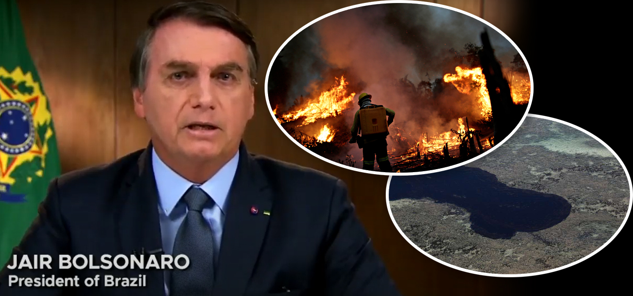 Jair Bolsonaro, Pantanal em chamas e óleo no Nordeste