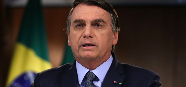Jair Bolsonaro discursando na ONU
