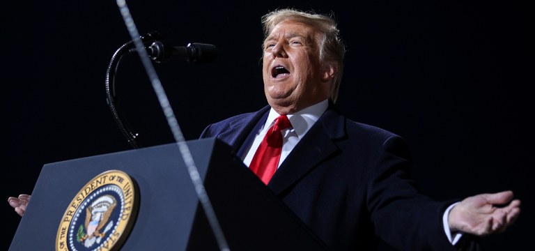 Presidente dos EUA, Donald Trump, em Swanton, Ohio 21/09/2020