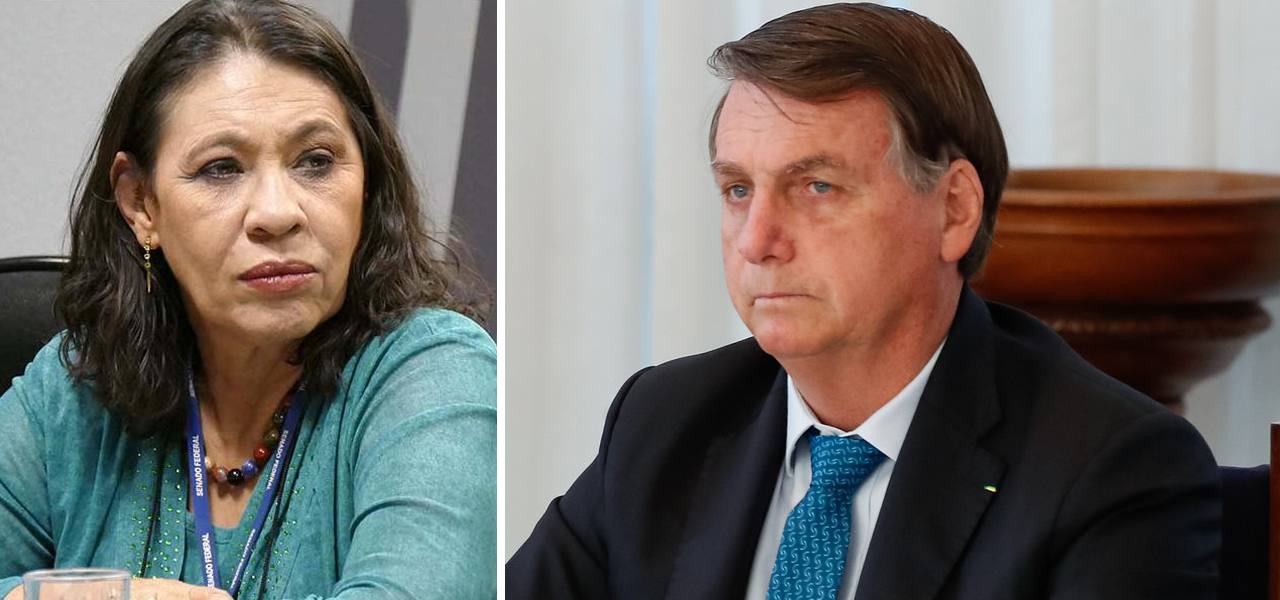 Tereza Cruvinel e Jair Bolsonaro