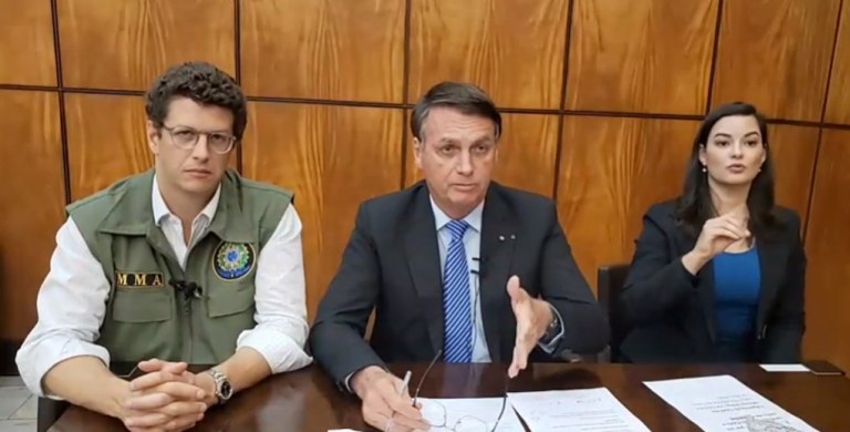 Ricardo Salles, Jair Bolsonaro e tradutora
