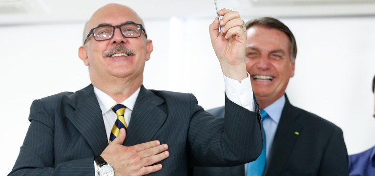 Milton Ribeiro e Jair Bolsonaro
