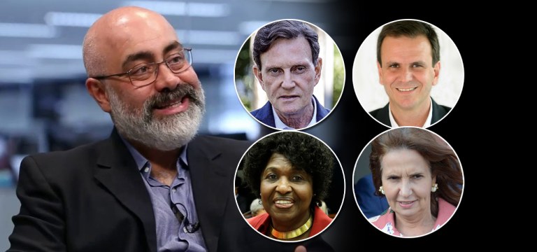 Cláudio Couto, Marcelo Crivella, Eduardo Paes, Benedita da Silva e Marta Rocha
