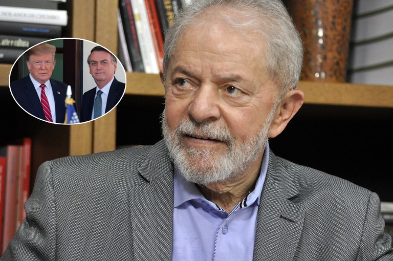 Donald Trump, Jair Bolsonaro e o ex-presidente Lula