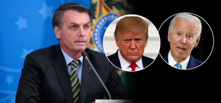 Jair Bolsonaro, Donald Trump e Joe Biden