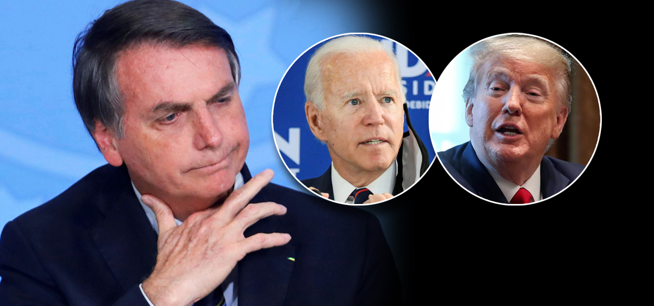 Jair Bolsonaro, Joe Biden e Donald Trump