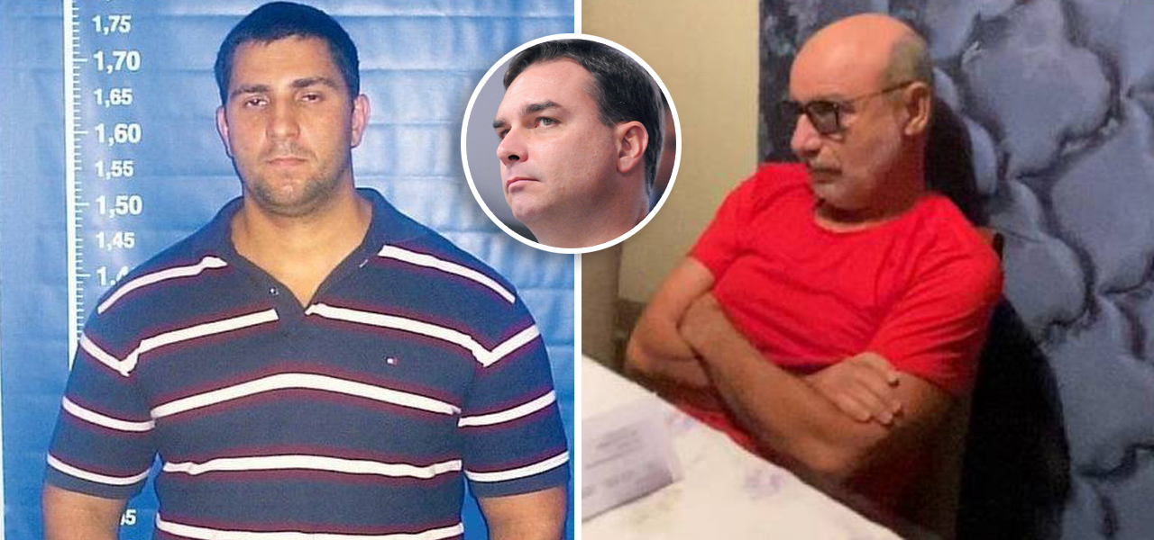 Adriano Magalhães da Nóbrega, Flávio Bolsonaro e Fabricio Queiroz