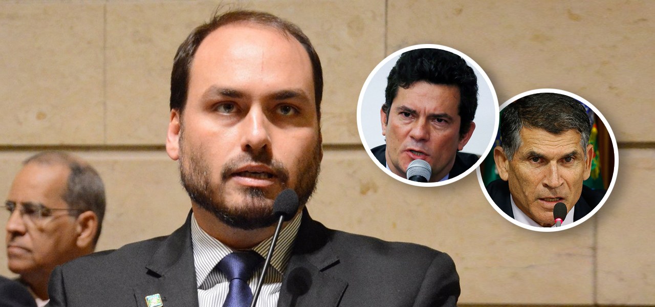 Carlos Bolsonaro, Sergio Moro e Carlos Alberto dos Santos Cruz