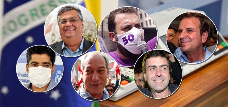 Flávio Dino, Guilherme Boulos, Eduardo Paes, ACM Neto, Ciro Gomes e Marcelo Freixo