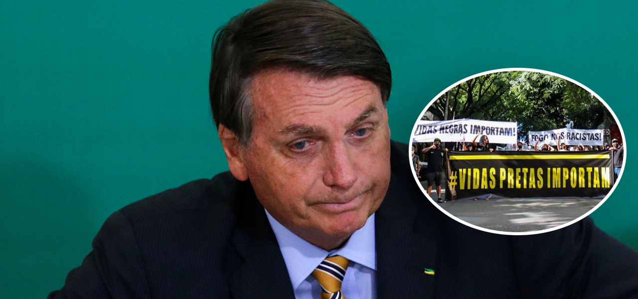 Jair Bolsonaro e manifestação contra o racismo