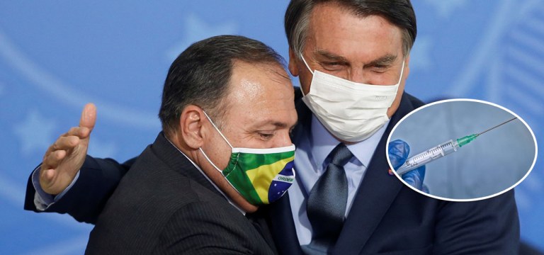 Eduardo Pazuello e Jair Bolsonaro