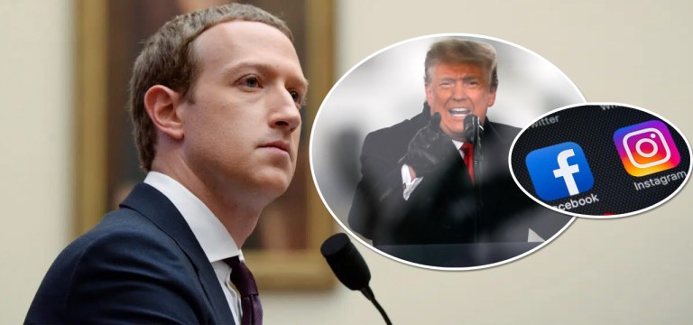 Mark Zuckerberg, Trump, Facebook e Instagram