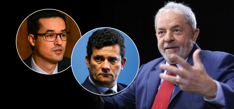 Deltan Dallagnol, Sérgio Moro e o ex-presidente Luiz Inácio Lula da Silva