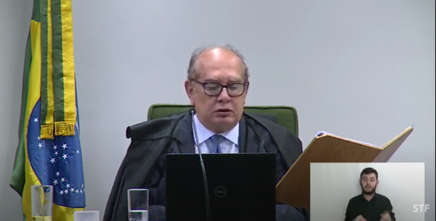 Gilmar Mendes na sessão da Segunda Turma que julga suspeição de Moro