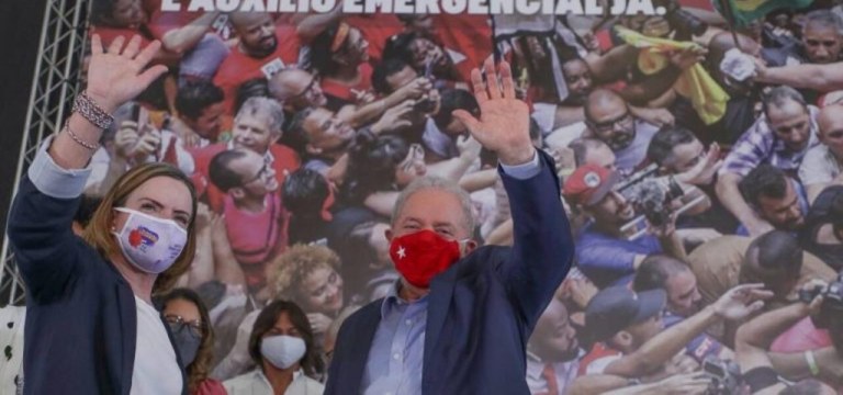 Gleisi Hoffmann e Lula