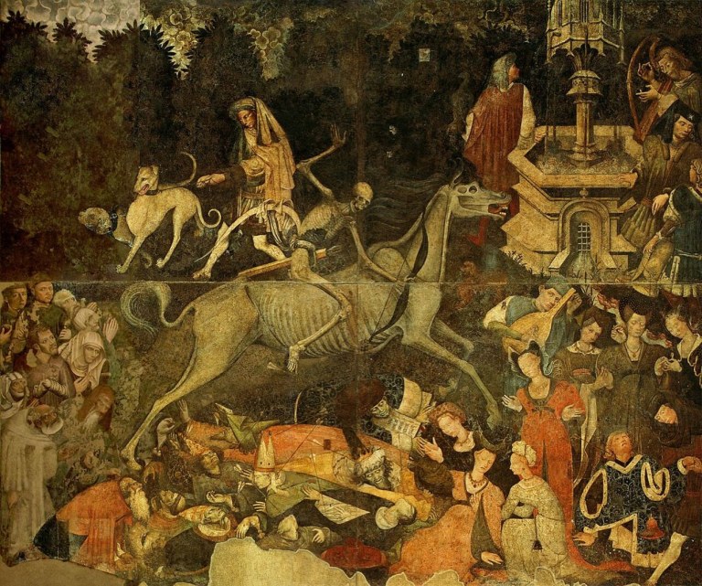 The Triumph of Death, fresco by an unknown artist, housed in a palazzo in Palermo.