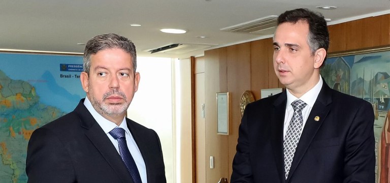Presidentes da Câmara e do Senado, Arthur Lira (PP-AL) e Rodrigo Pacheco (DEM-MG), respectivamente