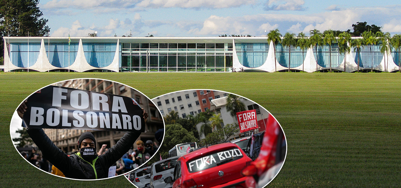 Sede do Palácio da Alvorada mais protestos pelo impeachment de Jair Bolsonaro