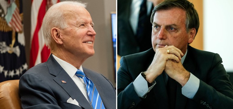 Joe Biden e Jair Bolsonaro