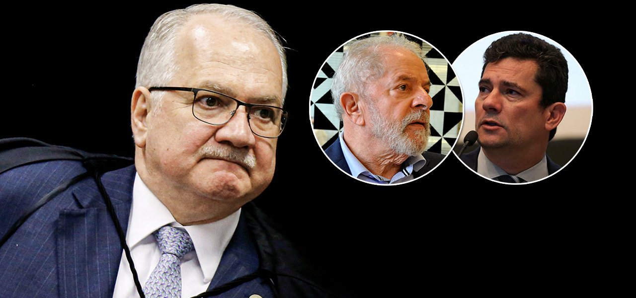 Ministro do STF Edson Fachin, ex-presidente Lula e Sérgio Moro