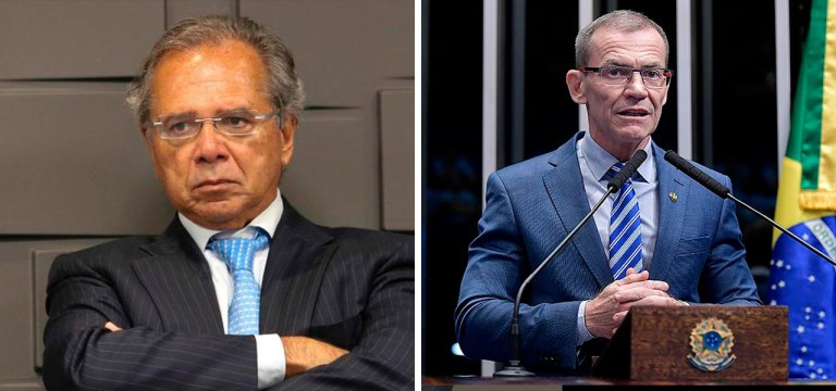 Paulo Guedes e Fabiano Contarato